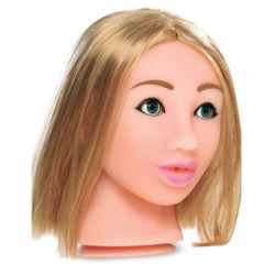 Pipedream Extreme Toyz Fuck My Face - Masturbatore a Forma di Testa, Senza Vibrazione, Carnagione Chiara, Capelli Biondi