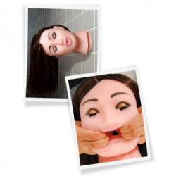 Pipedream Extreme Toyz Fuck my Face - Masturbatore a Forma di Testa, Senza Vibrazione, Carnagione Chiara, Capelli Castani