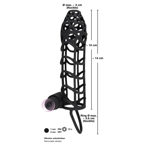 Black Velvets - Guaina Fallica con Vibrazione,...