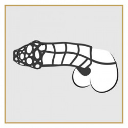 Black Velvets - Guaina Fallica con Vibrazione, VibroBullet, Nera, Silicone, con Batterie