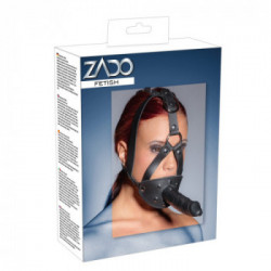 Zado LeatherHead Harness With Dildo - Maschera Costrittiva con Dildo