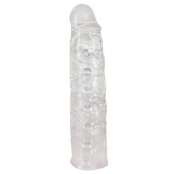 You2Toys - Guaina Fallica, con Borchie e Venature, Lungo, Trasparente