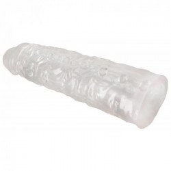 You2Toys - Guaina Fallica, con Borchie e Venature, Lungo, Trasparente