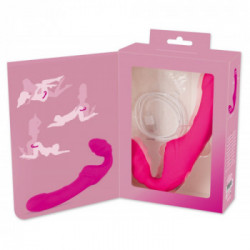 Strapless Strap On Vibrating - Strap On con Vibrazione, 9 MOD, Impermeabile, Ricaricabile
