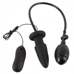 You2Toys - Plug Anale Gonfiabile, Nero, Silicone, Telecomando a Filo