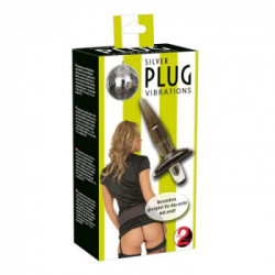 Orion Silver Plug Vibrations - Plug Anale con Vibrazione, 15 cm, Ø 1-3,2 cm, Richiede Batterie