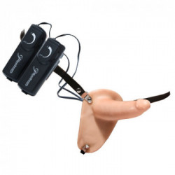Fetish Fantasy - Strap On con Vibrazione, Dildo Realistico, Richiede Batterie, Multi Velocità