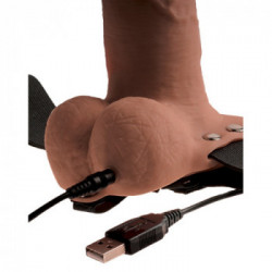 Fetish Fantasy - Strap On con Pene Realistico, con Vibrazione, Ricaricabile USB, Pvc