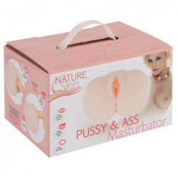Nature Skin Pussy & Ass - Masturbatore a Torso senza Vibrazione, Carnagione Chiara
