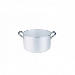 Pentole Agnelli 'Alluminio 5 mm professionale', Casseruola alta 2 maniglie Ø 20 cm