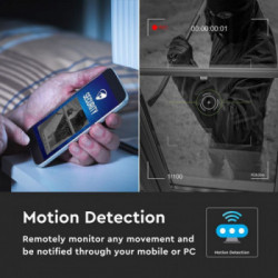 V-TAC Camera di Videosorveglianza da esterno Wifi IP65 Luci LED 3MP