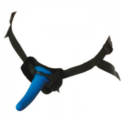 Fetish Fantasy - Strap On con Dildo Realistico, Silicone, Blu, Stimolante