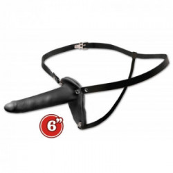 Fetish Fantasy - Strap On con Dildo Realistico, Pvc, Nero, Imbracatura Regolabile, 