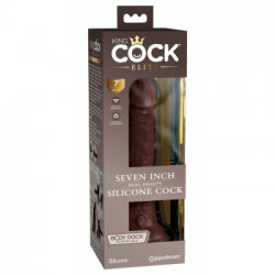King Cock Elite Dual Density 7 - Dildo Realistico con Ventosa, 17,8 cm, Ø max. 3,5 cm