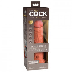 King Cock Elite Dual Density 8 - Dildo Realistico con Vibrazione, Impermeabile, Ricaricabile, 20 cm, Ø max. 5,4 cm