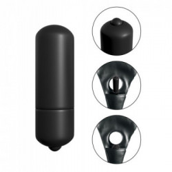 Fetish Fantasy Series - Strap On con Vibrazione, Per la Coppia, Nero, Vibrobullet