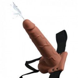 Fetish Fantasy Series- Strap On con Dildo Realistico, con Testicoli, Eiaculazione, Funzione Squirt