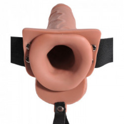 Fetish Fantasy Series- Strap On con Dildo Realistico, con Testicoli, Eiaculazione, Funzione Squirt