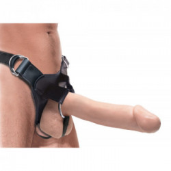Fetish Fantasy Extreme - Strap On con Dildo Realistico, Molto Lungo, Color Pelle, Potenziante