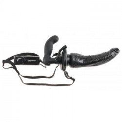 Fetish Fantasy - Strap On con Vibrazione, Telecomando, a Batterie, Lungo , Nero