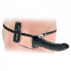 Fetish Fantasy - Strap On con Vibrazione, Telecomando, a Batterie, Lungo , Nero