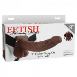 Fetish Fantasy - Strap On con Dildo Realistico, Pelle Scura, Stimolante, Potenziante