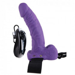 Fetish Fantasy - Strap On con Vibrazione, Dildo Realistico, Viola, Potenziante