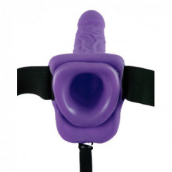Fetish Fantasy - Strap On con Vibrazione, Dildo Realistico, Viola, Potenziante