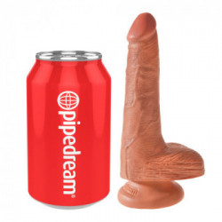 King Cock KC 6 - Dildo Realistico con Testicoli e Ventosa, 12 cm, Ø 3,8 cm