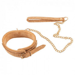 Vegan Fetish Collar Plus Leash Vegan - Collare in Sughero con Guinzaglio 