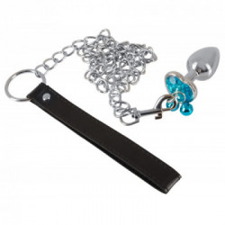 Orion Butt - Plug Anale, Set 4 Pz, Guinzaglio, Plug Diverse Dimensioni, Nero