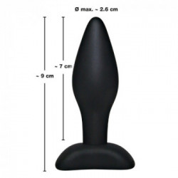 Black Velvets - Plug Anale, Silicone, Nero, Piede a ventosa