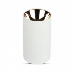 GU10 Fitting Round White + Rose Gold