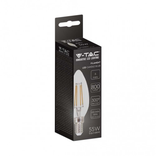 V-TAC Lampadina LED Bulb E14 6W 130LM/W Candela...