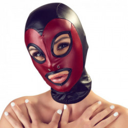Bad Kitty - Maschera Fetish, Aderente, Nera , Rossa