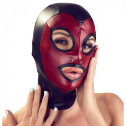 Bad Kitty - Maschera Fetish, Aderente, Nera , Rossa
