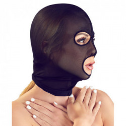 Bad Kitty - Maschera. Maglia Fine, Semitrasparente, Unisex, Nera