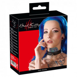 Bad Kitty - Collare Bondage, Nero, Similpelle, Regolabile