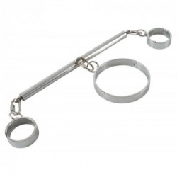 Bad Kitty - Set Bondage, Bracciale, Manette, Gogna, Acciaio Inox