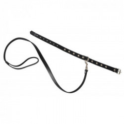 Zado - Collare con Guinzaglio, in Pelle, per Giochi Bizzarri