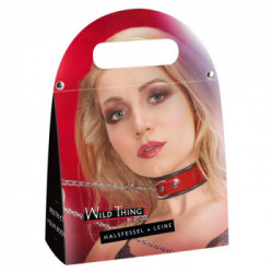 Zado - Collare con Guinzaglio, Polsino da Collo, Catena, Chiusura a Fibbia