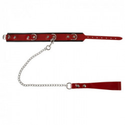 Zado - Collare con Guinzaglio, Polsino da Collo, Catena, Chiusura a Fibbia