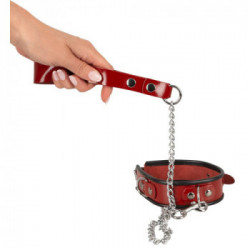 Zado - Collare con Guinzaglio, Polsino da Collo, Catena, Chiusura a Fibbia