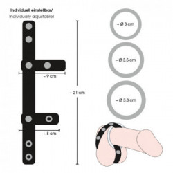 BadKitty - Cinghia Bondage per il Pene, in Pelle, Regolabile