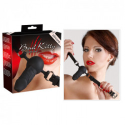 Bad Kitty - Costrittivo per Bocca, a Palla, con Dildo, Nero , Silicone
