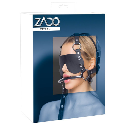 Zado - Maschera Bondage, Pettorina in Cuoio,...