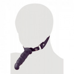 Fetish Collection - Costrittivo per la Bocca, con Dildo, Nero, Lungo, Silicone