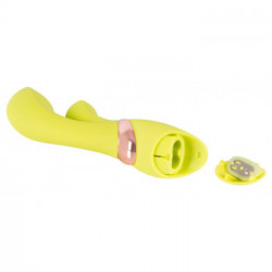 Jülie Lovetoys - Vibratore Rabbit Punto G, Stimolante, Giallo, Silicone