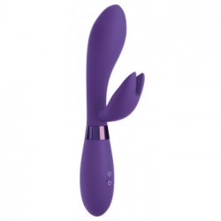 OMG! - Vibratore Rabbit con Stimolazione del Clitoride, Silicone, Viola