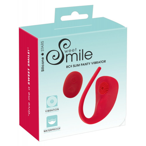 Sweet Smile - Vibratore per Slip, Rosso, Remote...